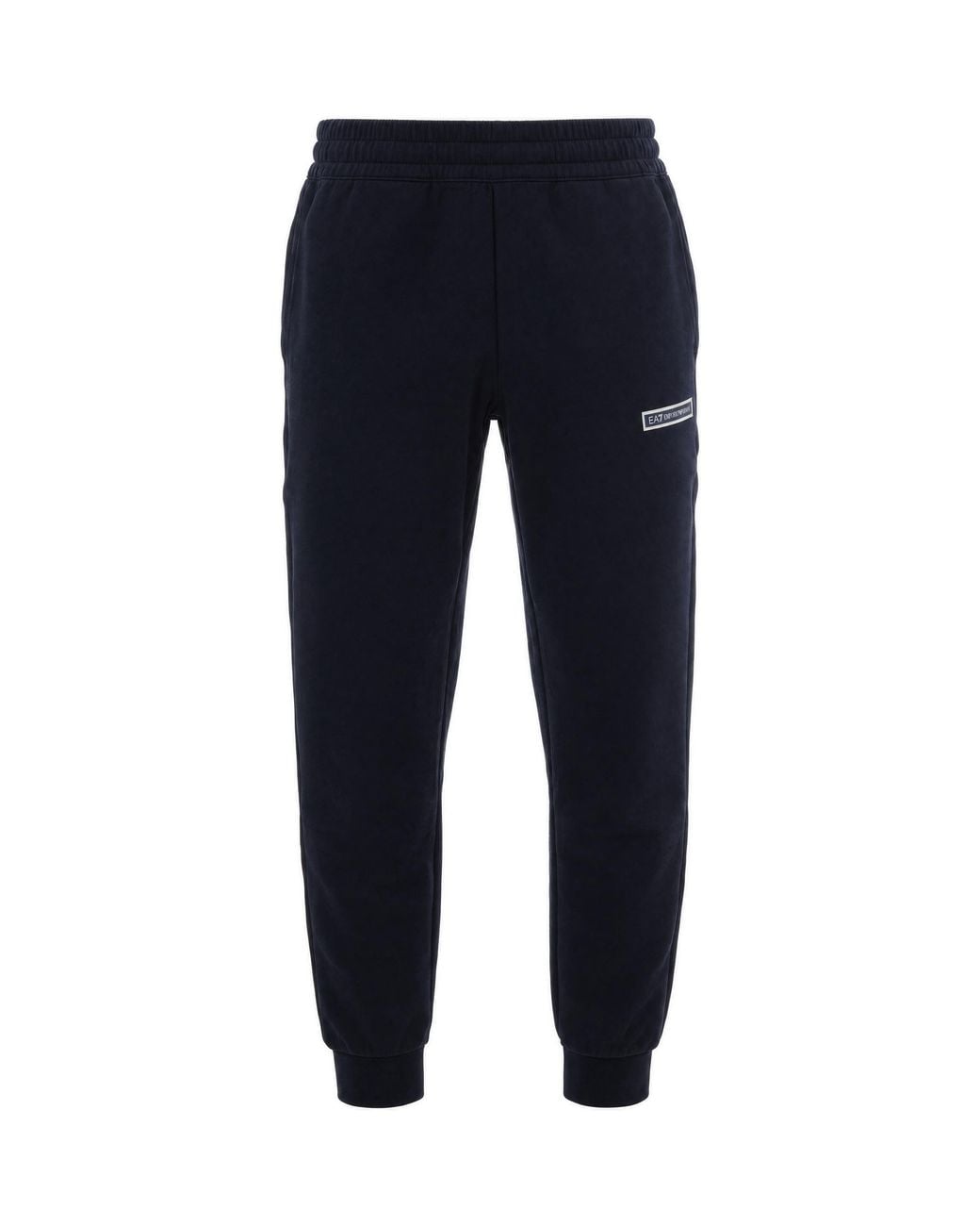 EA7 Blue Pantalone Logo Series Slim Bande for men