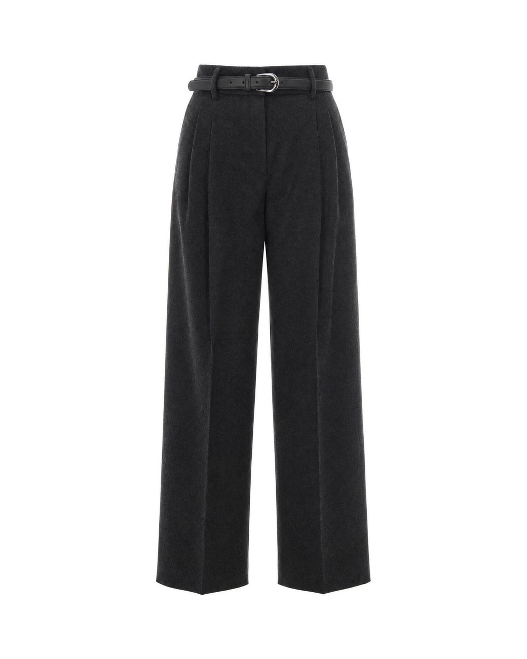 Max Mara Black Pantalone Cocco Antracite Melange