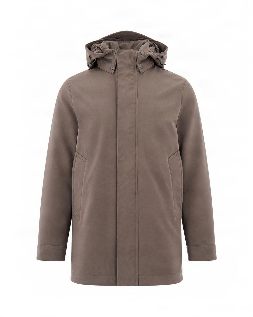 Woolrich Brown Hooded Parka Coat for men