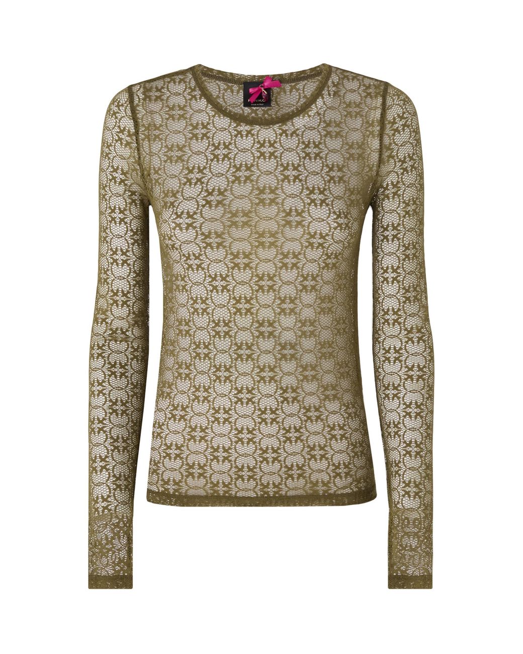 Pinko Multicolor Stretch Lace Printed T-Shirt