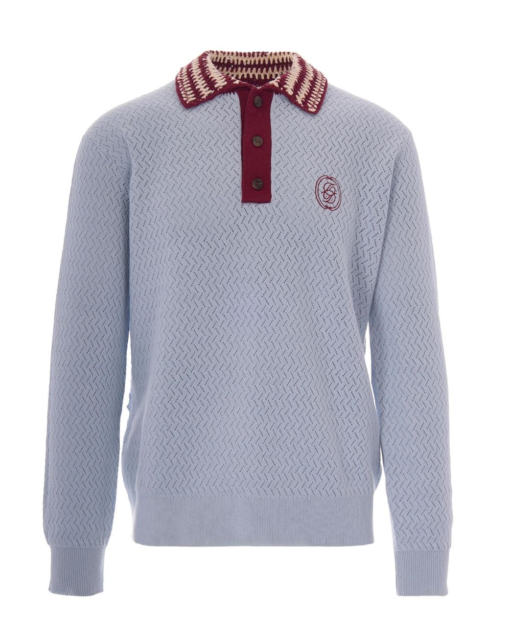 Drole de Monsieur Blue Polo Traforata D Mirror for men