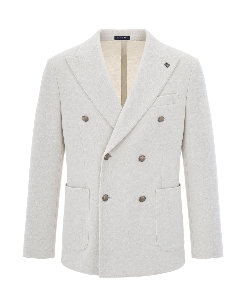BRERAS Milano White Giacca Doppiopetto Bianca for men