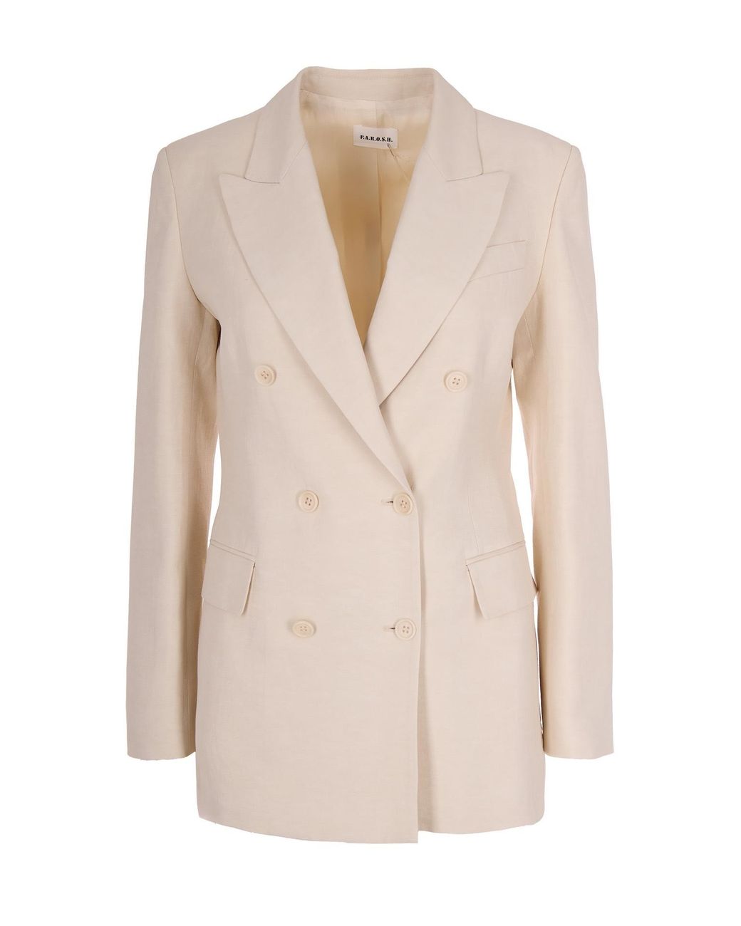 P.A.R.O.S.H. Natural Sand Double-Breasted Blazer