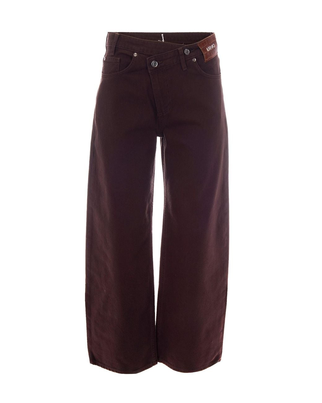 Liu Jo Purple High-Rise Wide-Leg Jeans