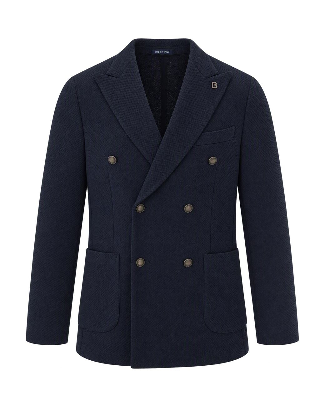 BRERAS Milano Blue Giacca Doppiopetto Operata Blu for men