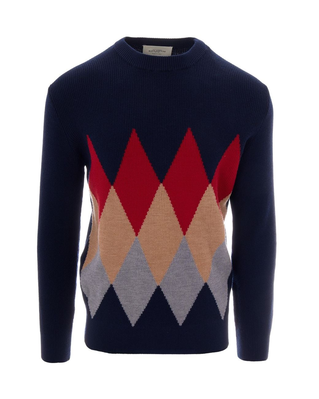 Ballantyne Blue Maglia Diamond Blu for men