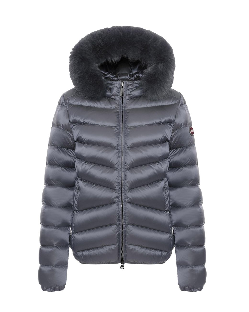 Colmar Gray Piumino Con Pelliccia Dark Steel