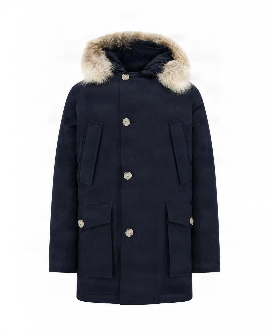 Woolrich Blue Artic Parka Ramar Cloth Melton for men