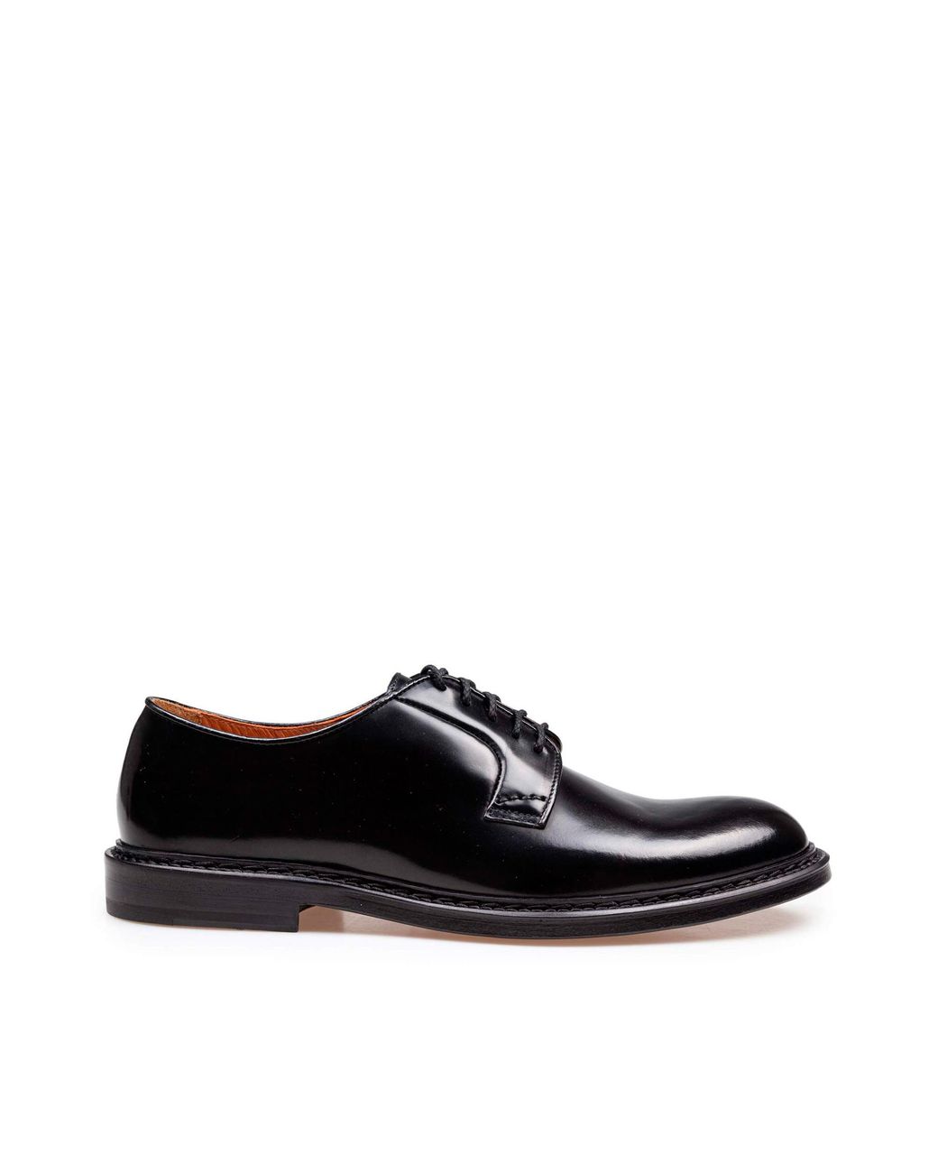 Doucal's Black Derby Pelle Nera for men