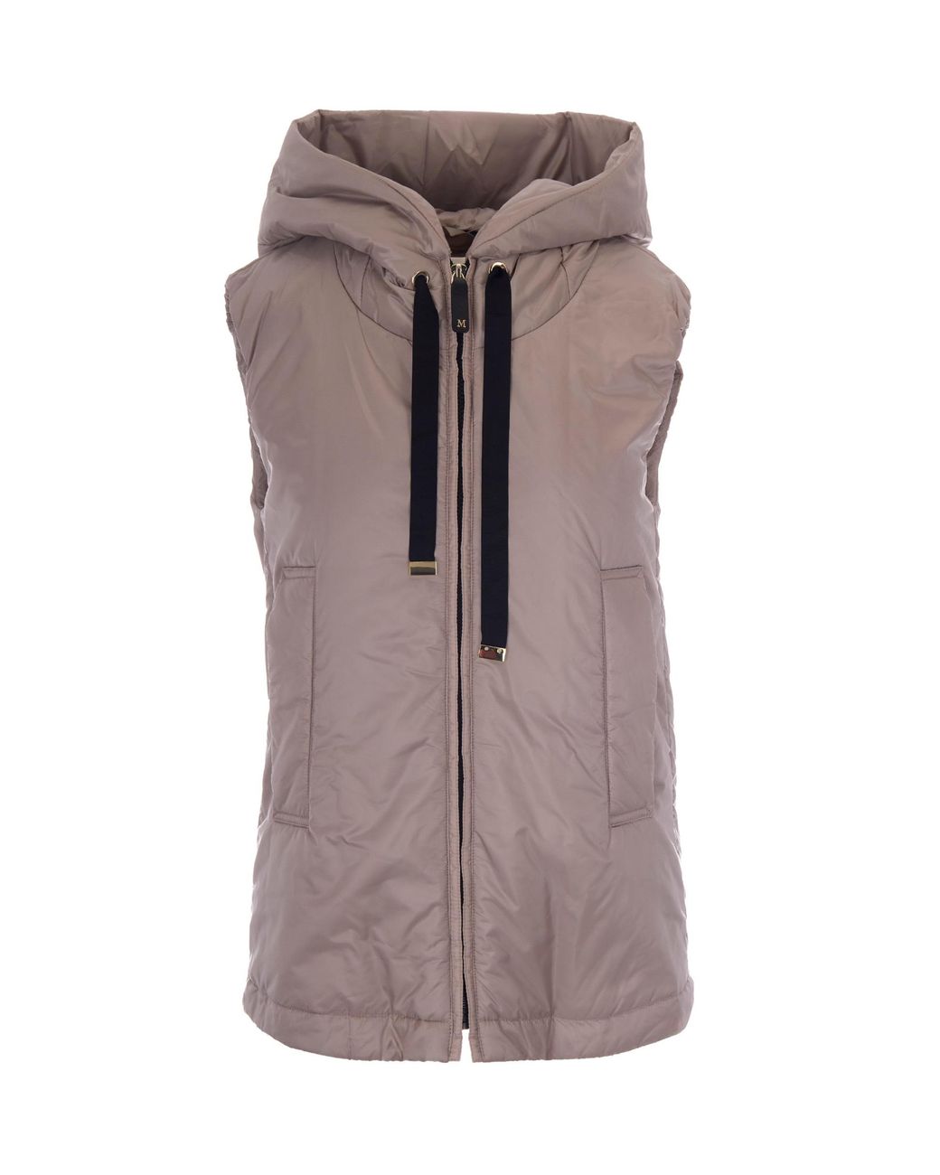 Max Mara Brown Solid Hood Jacket