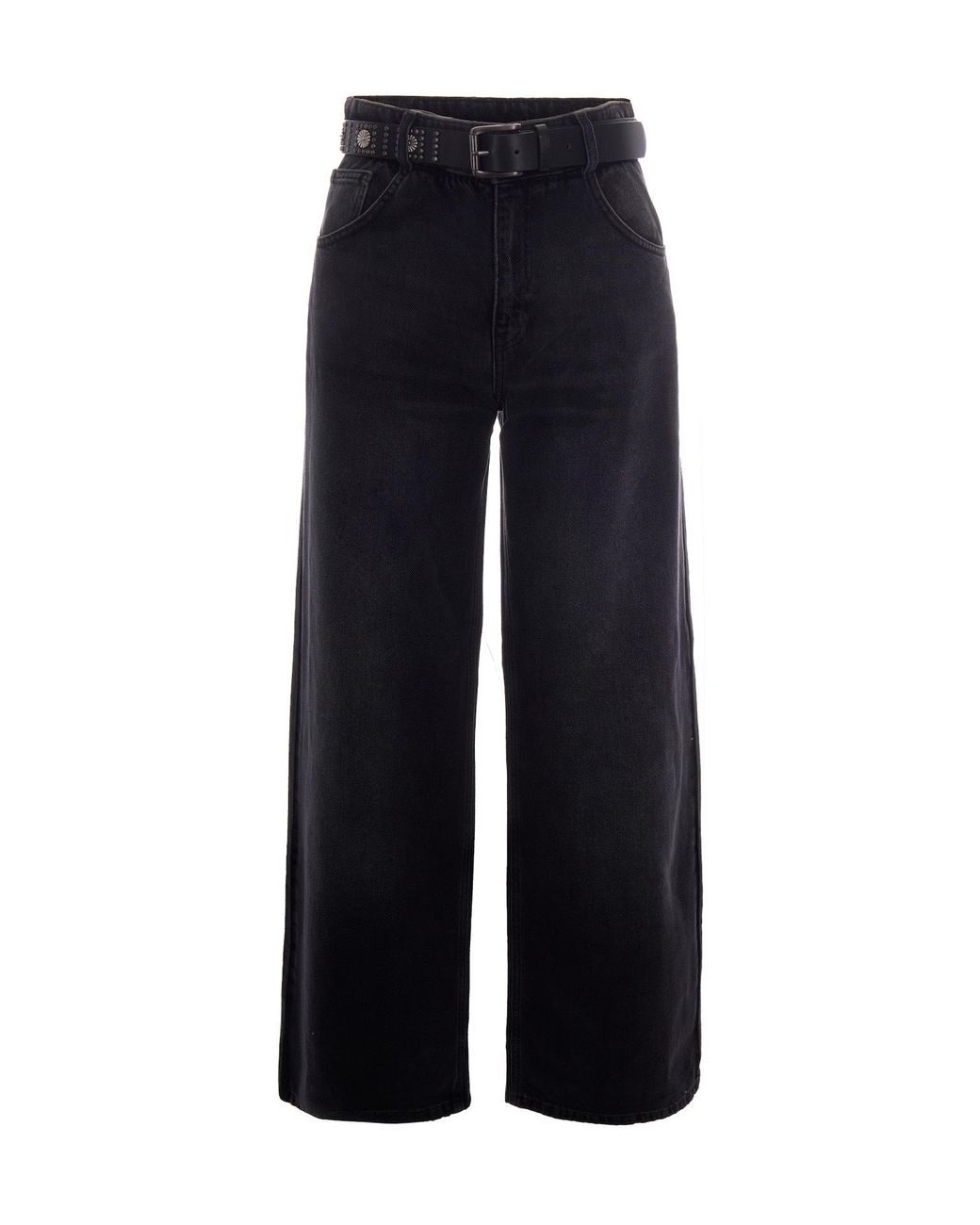 Liu Jo Blue Candy Belt Stone Wash Flared Jeans