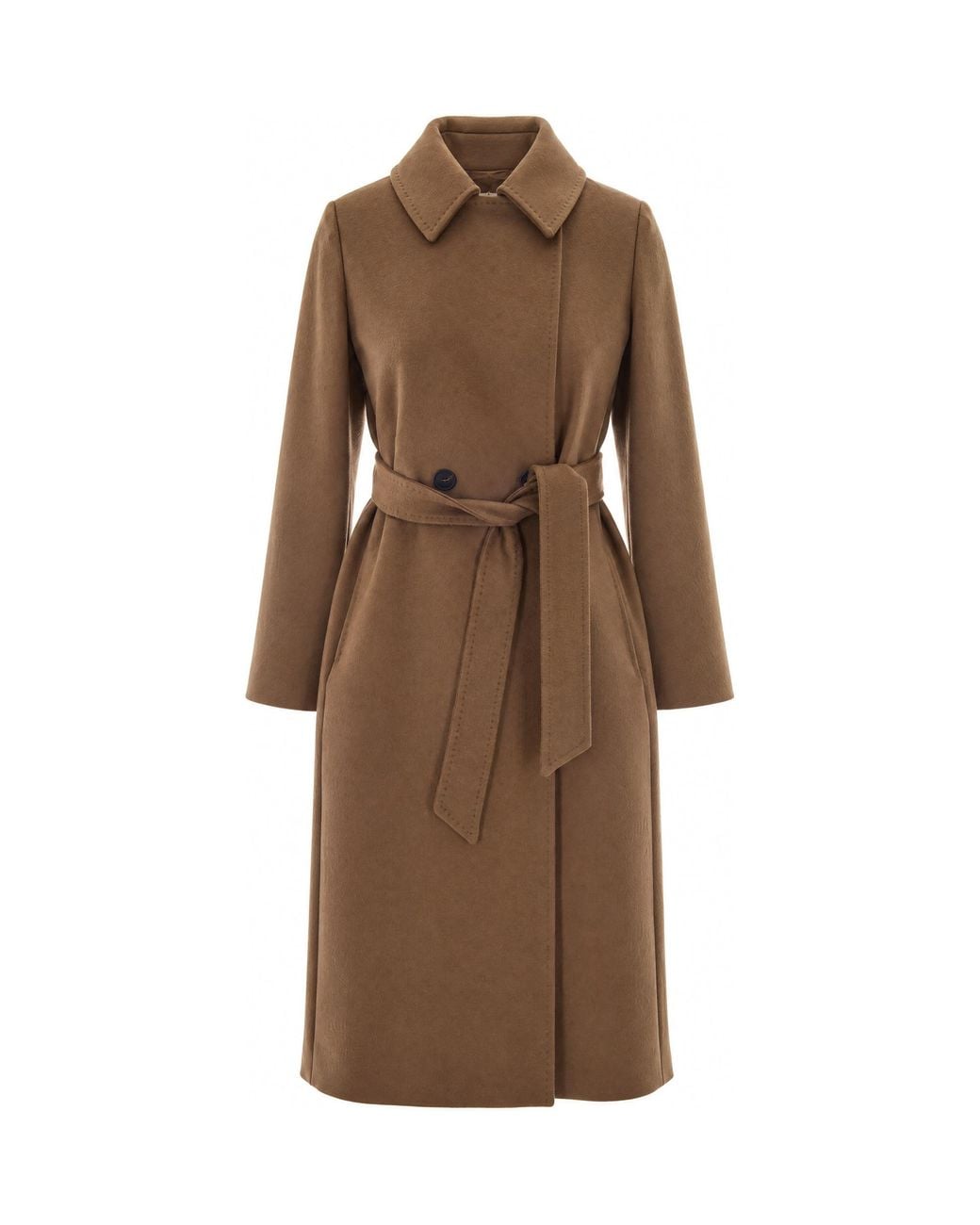 Max Mara Brown Cappotto Bcollag Cuoio