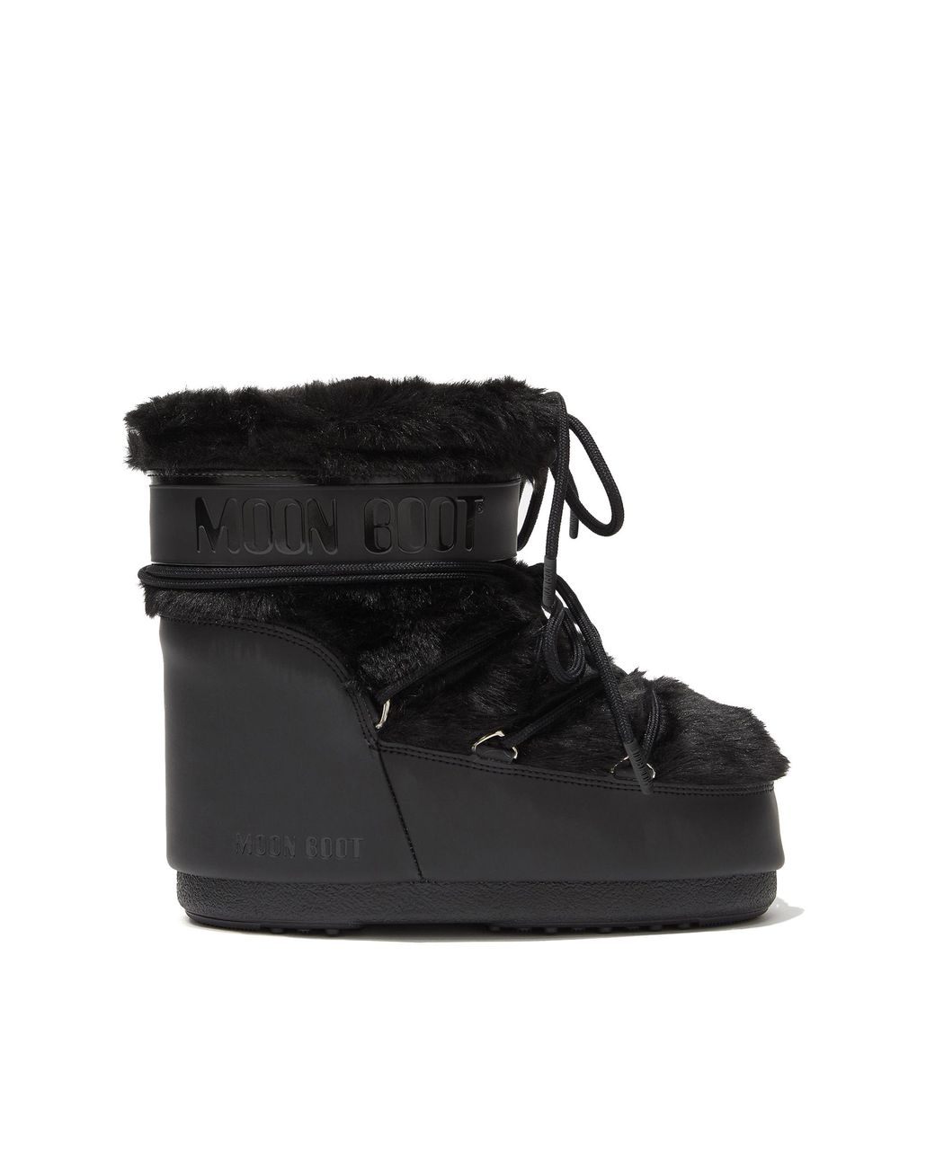Moon Boot Black Stivali Icon Faux Fur