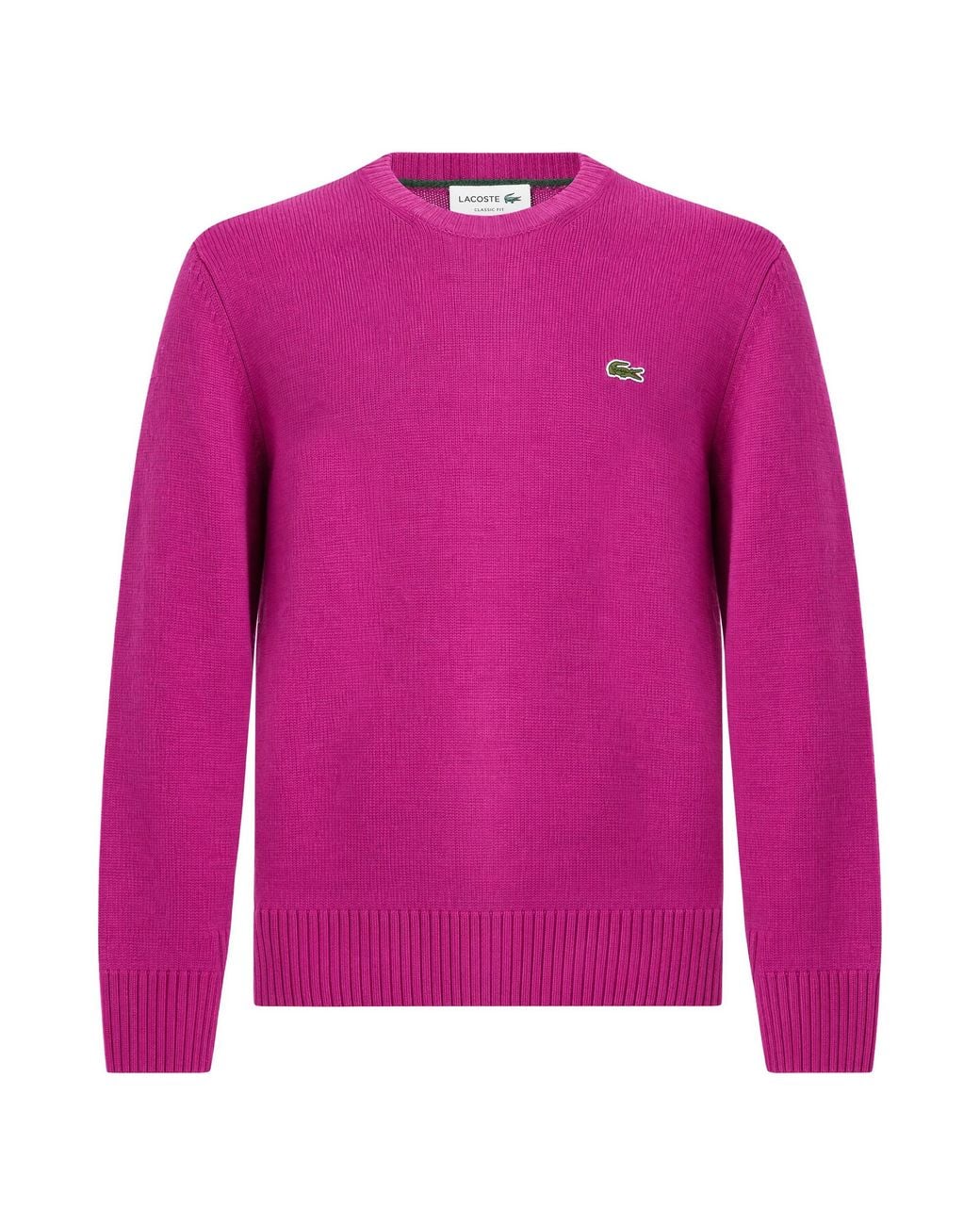 Lacoste Pink Maglione Cardato Cardinal Chine for men
