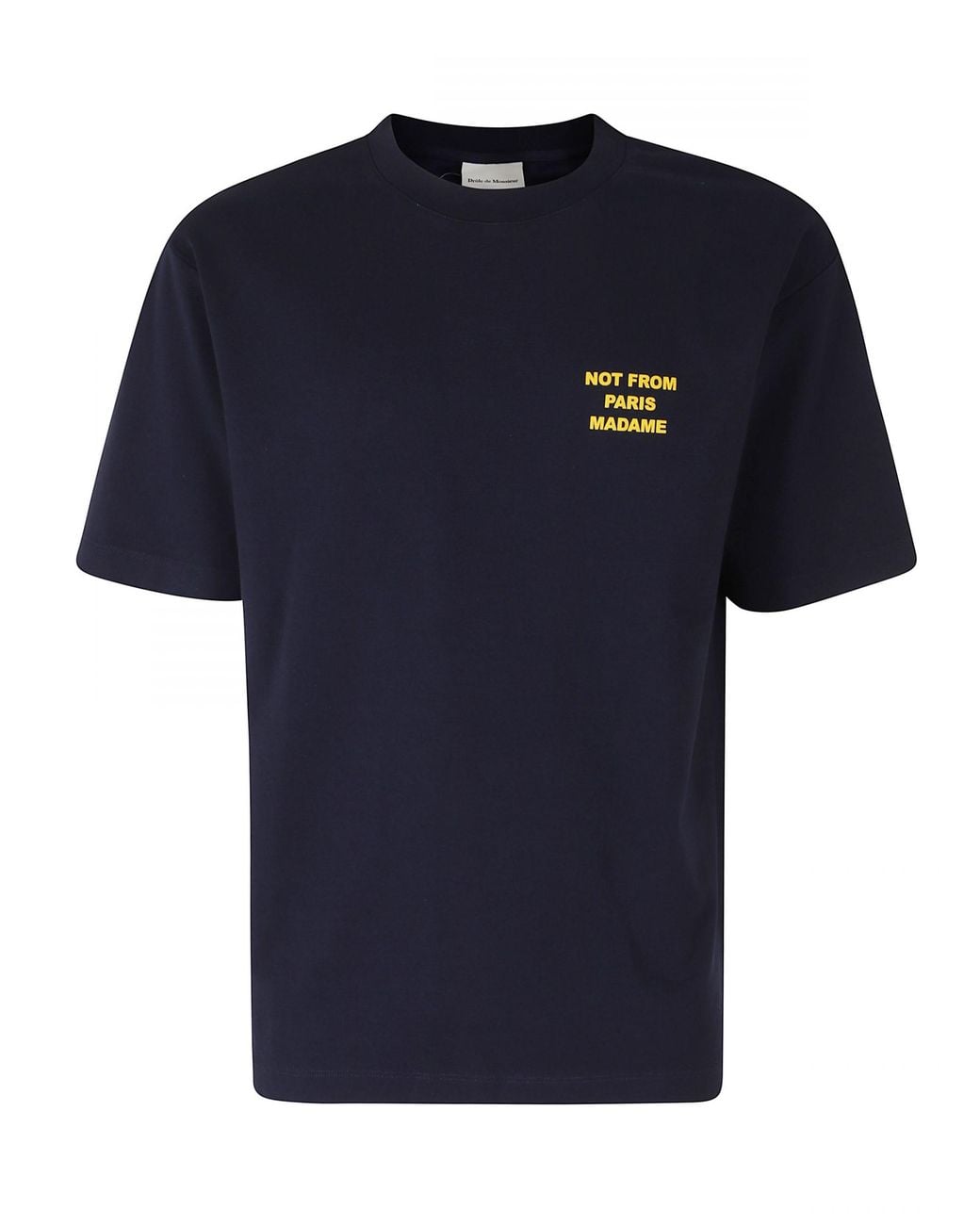 Drole de Monsieur Blue T-Shirt Bold Slogan for men