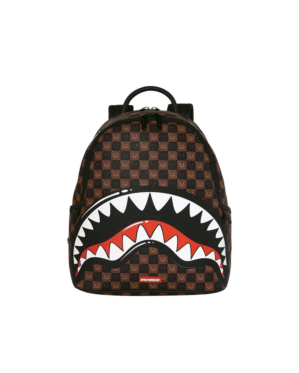 Sprayground White Zaino Bubble Check for men