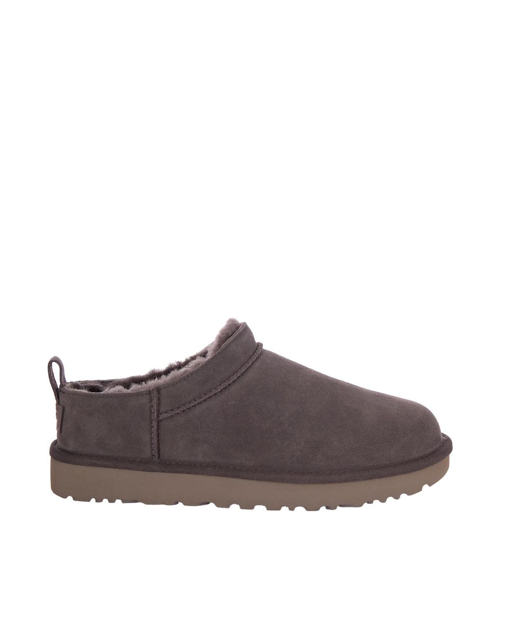 Ugg Brown Classic Shearling-Lined Suede Slip-On Flats