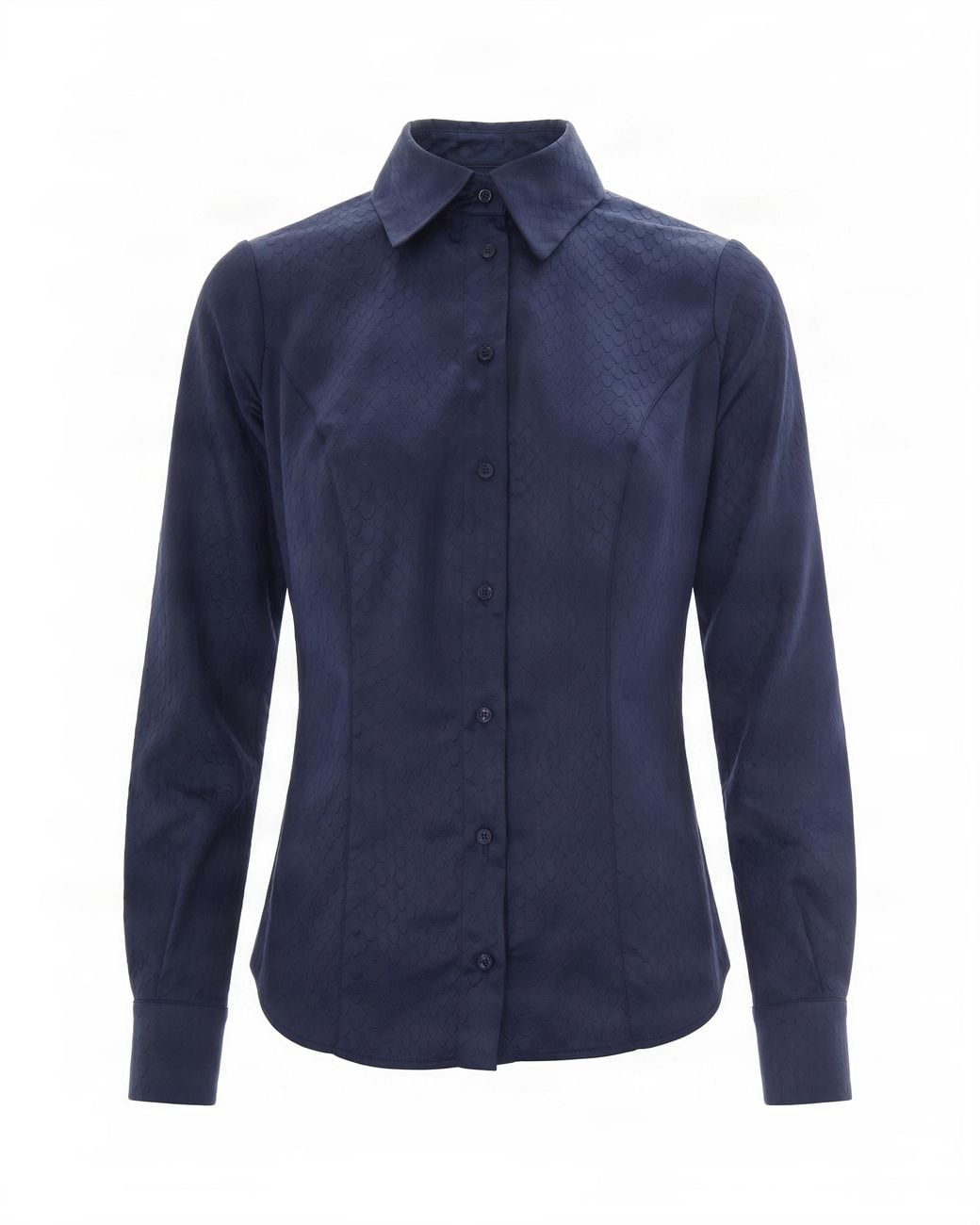 Elisabetta Franchi Blue Slim Textured Shirt