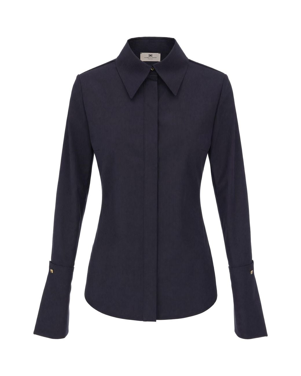 Elisabetta Franchi Blue Regular Solid Shirt