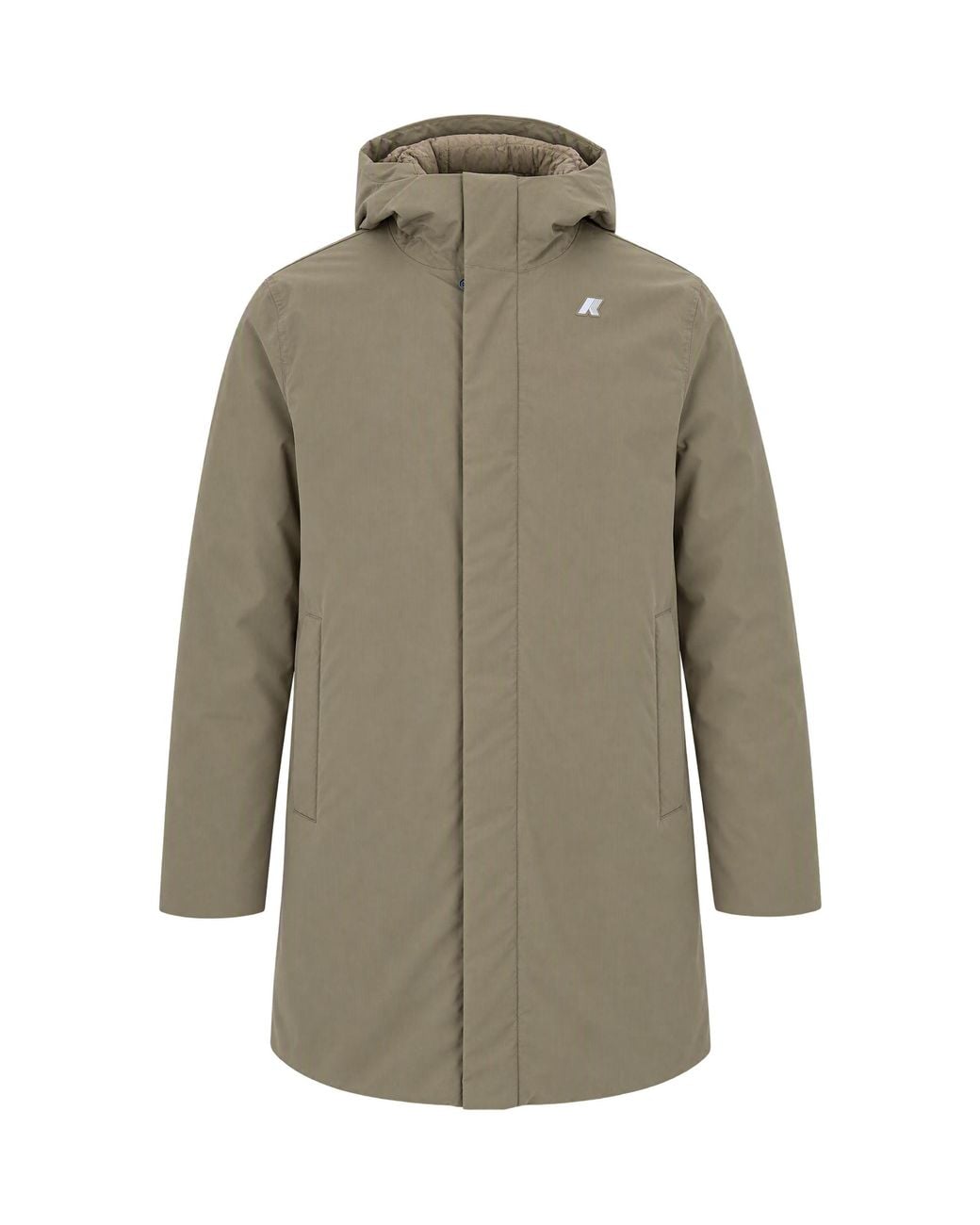 K-Way Gray Giubbino Thomas Warm Micro Canvas Khaki for men
