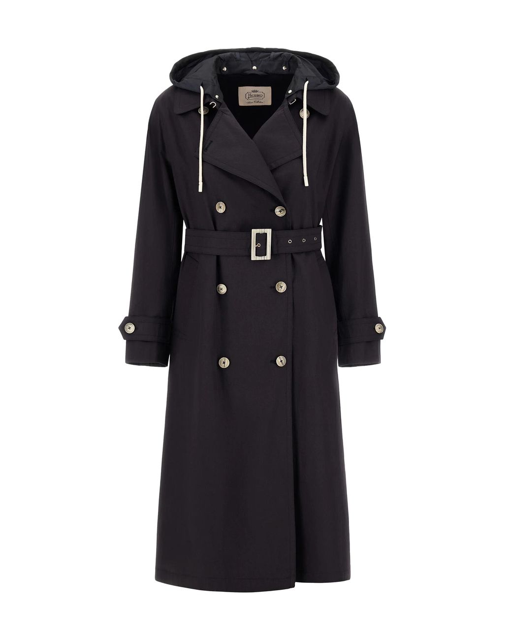 Herno Black Trench Coat