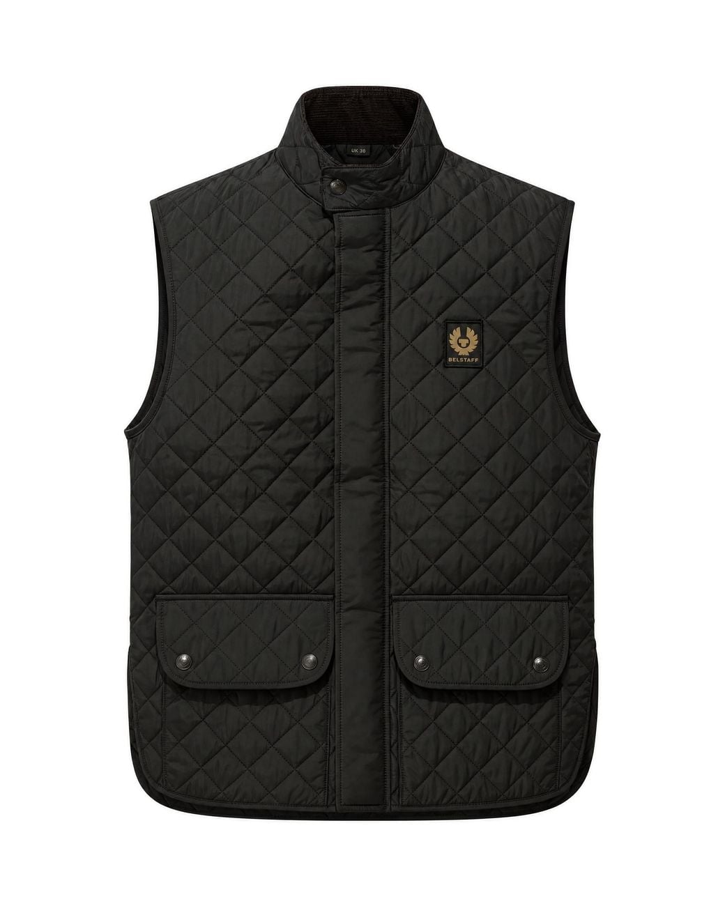 Belstaff Black Gilet Trapuntato Icon for men