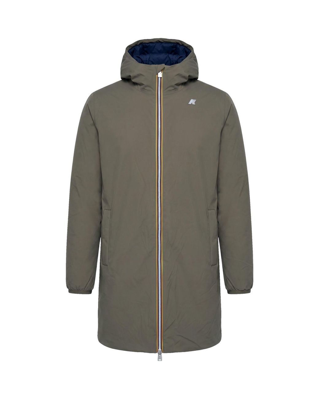 K-Way Gray Giubbino Jacob St Warm Double Army Depth for men