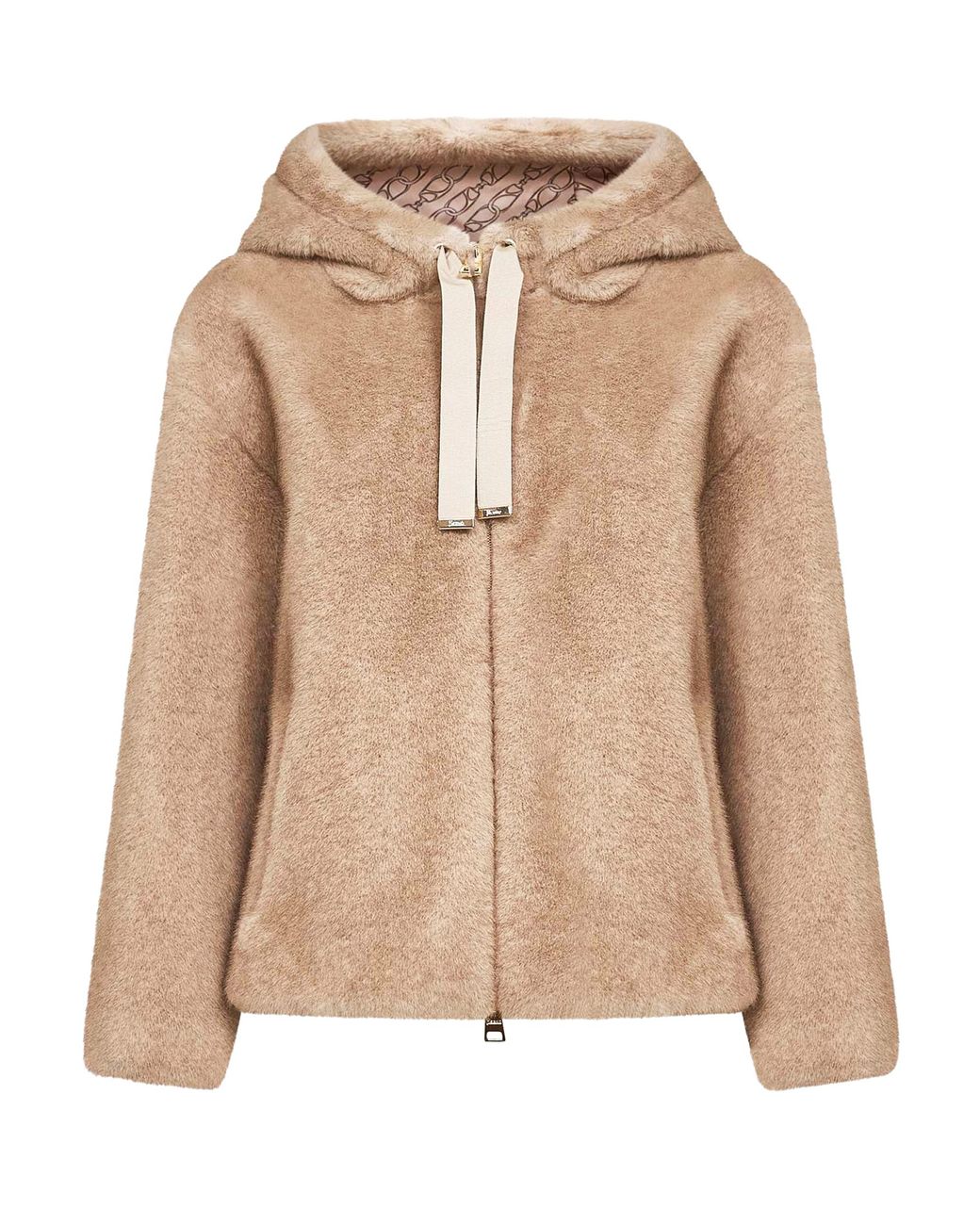 Herno Natural Bomber Jacket Faux Fur