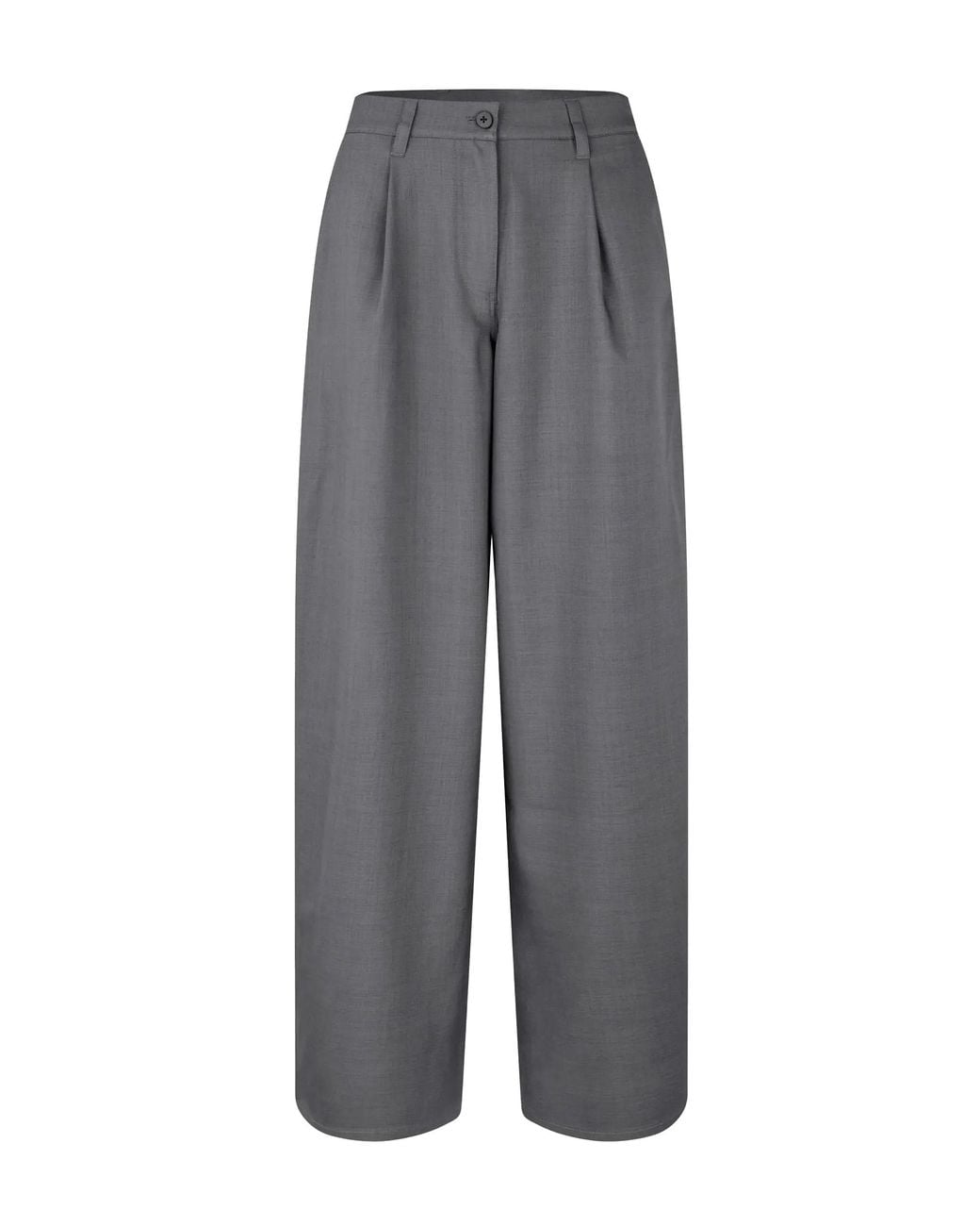Samsøe & Samsøe Gray Pantalone Saharper Pleat Dark Melange