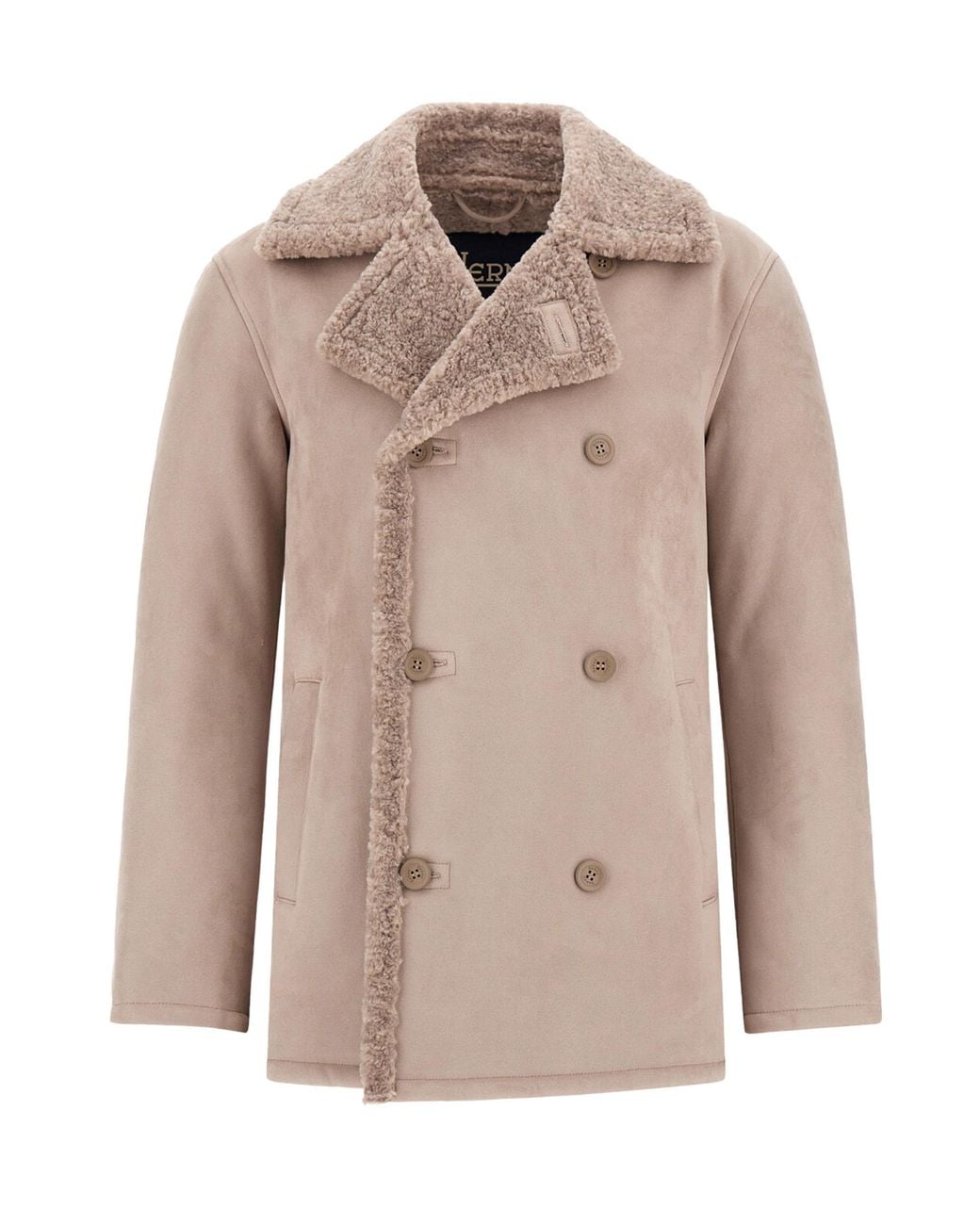 Herno Natural Peacot Simil Shearling Grigio Perla for men