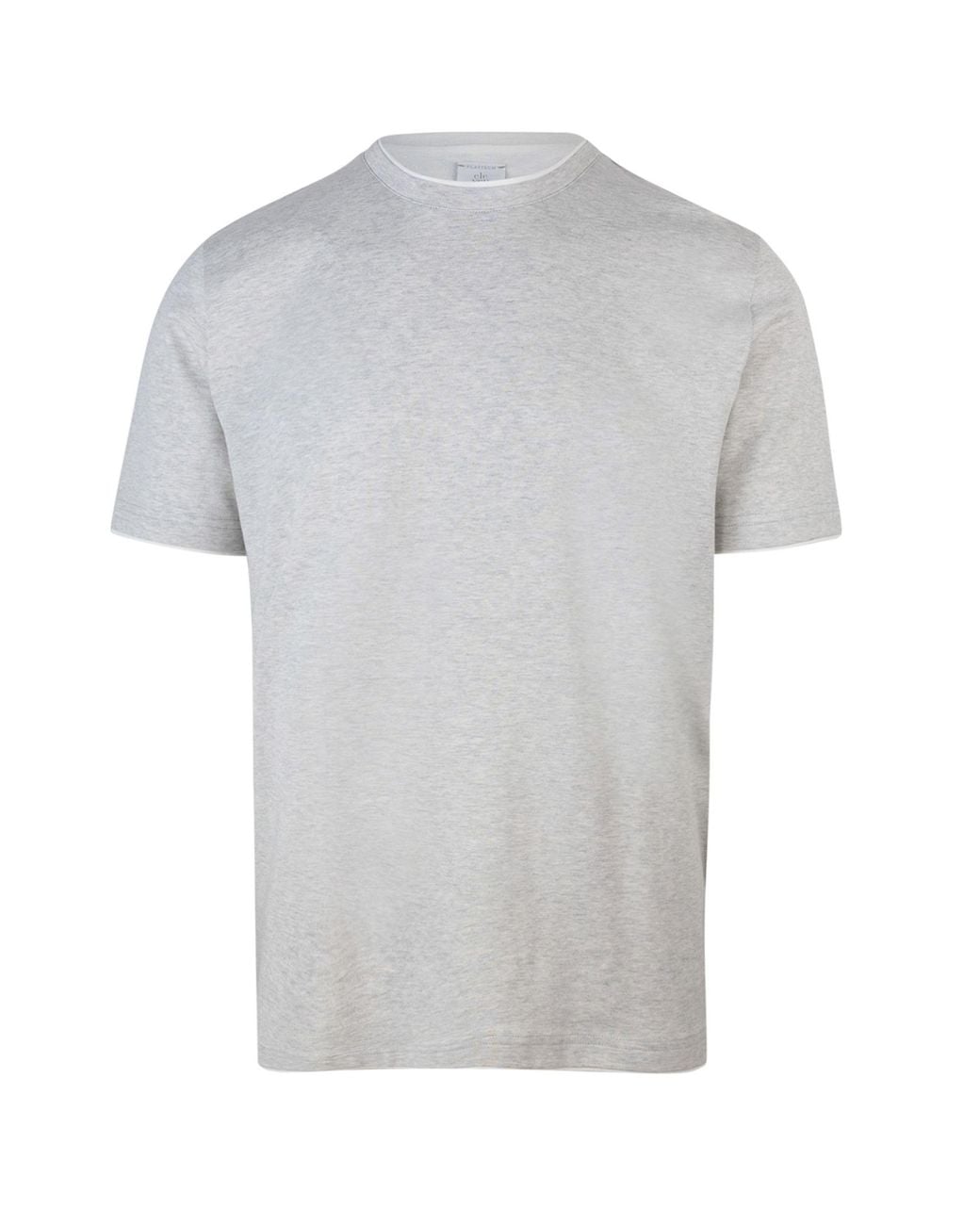 Eleventy Gray Light Cotton Crew Neck T-Shirt for men
