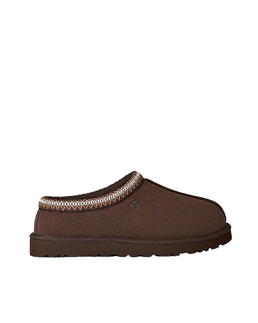 Ugg Brown Slip-On Suede Clog With Shearling Lining for men