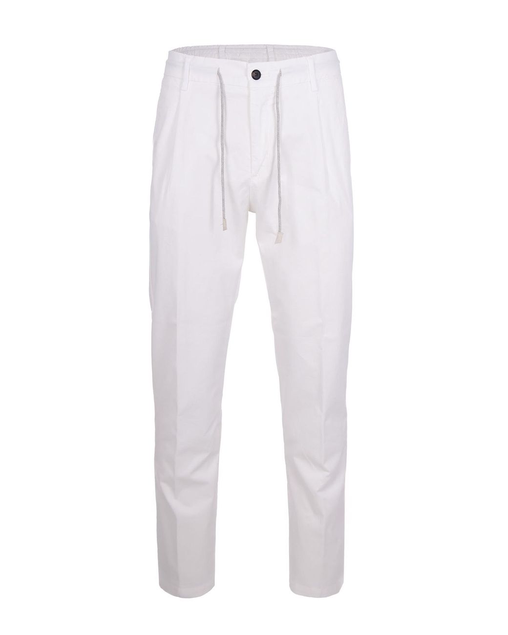 Eleventy White Lightweight Casual Trousers For for men