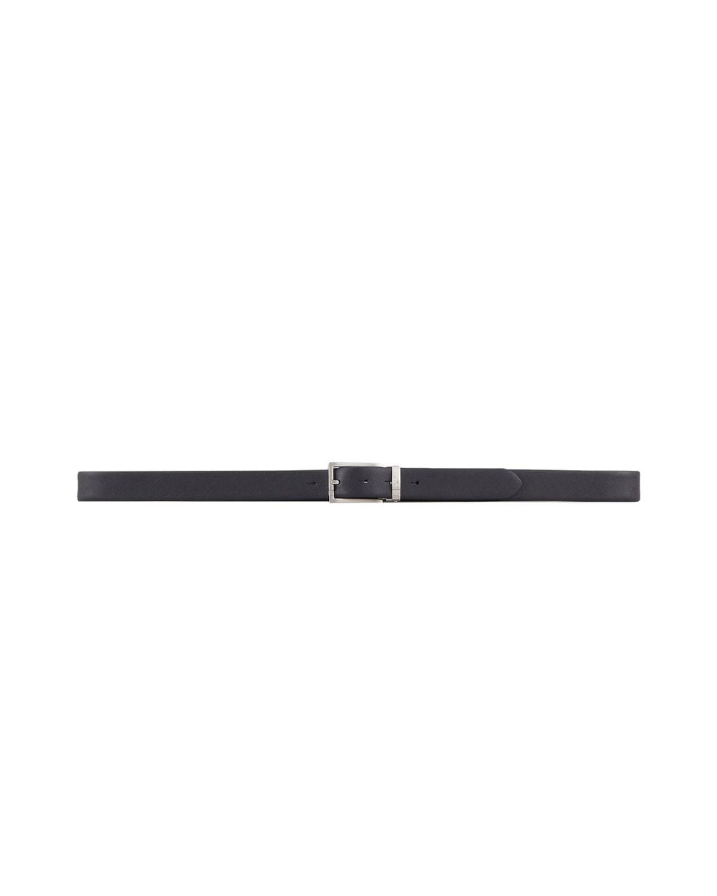Emporio Armani White Reversible Bovine Leather Belt for men