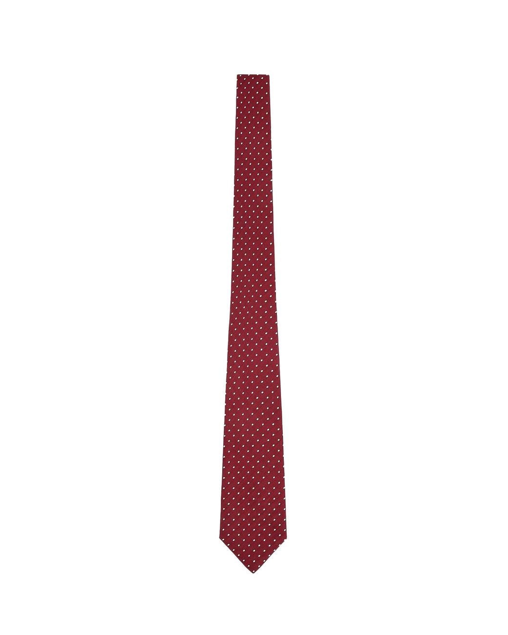 Emporio Armani White Cravatta Jacquard Fancy for men