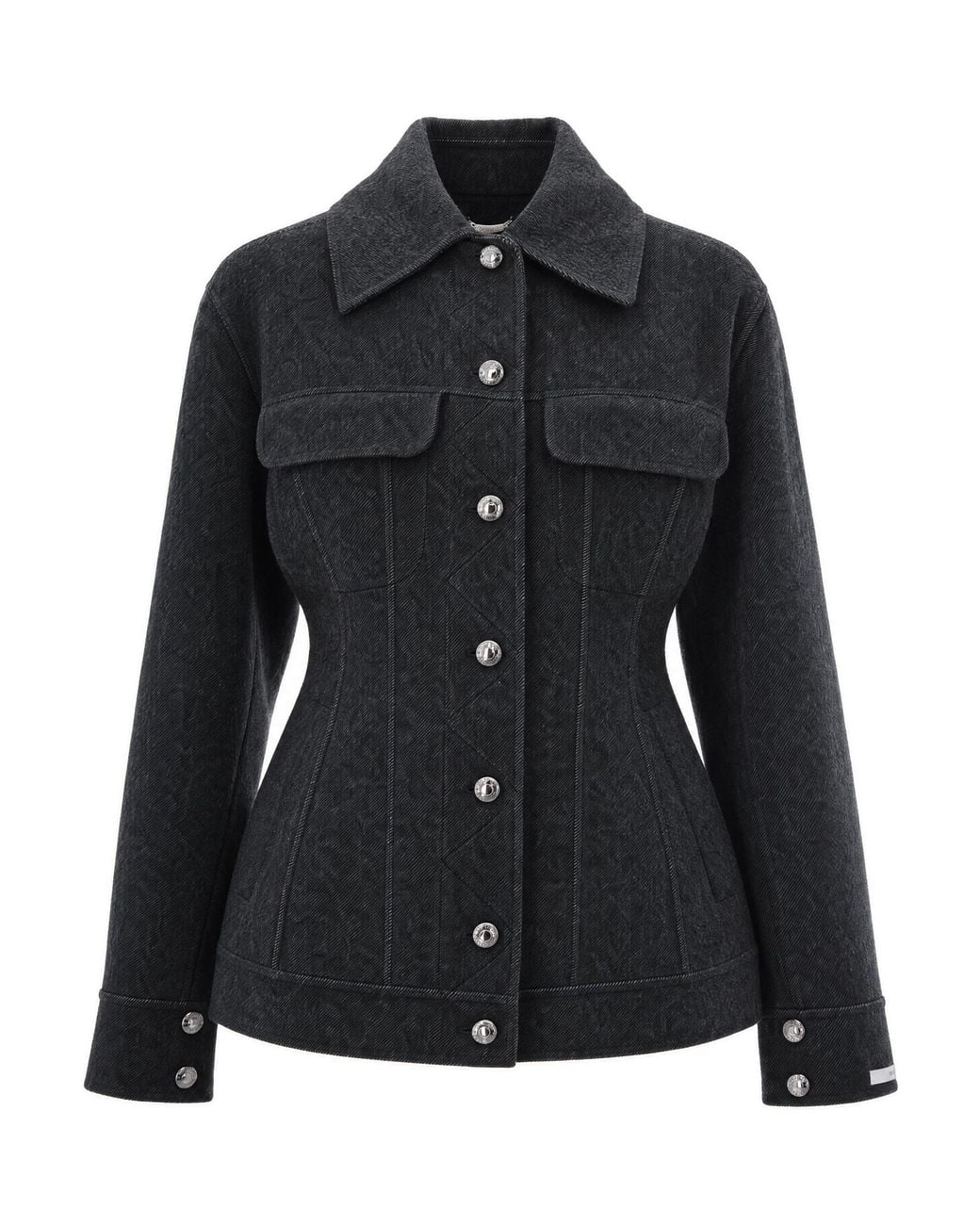 Sportmax Black Giaccone Calcio Nero Diagonale