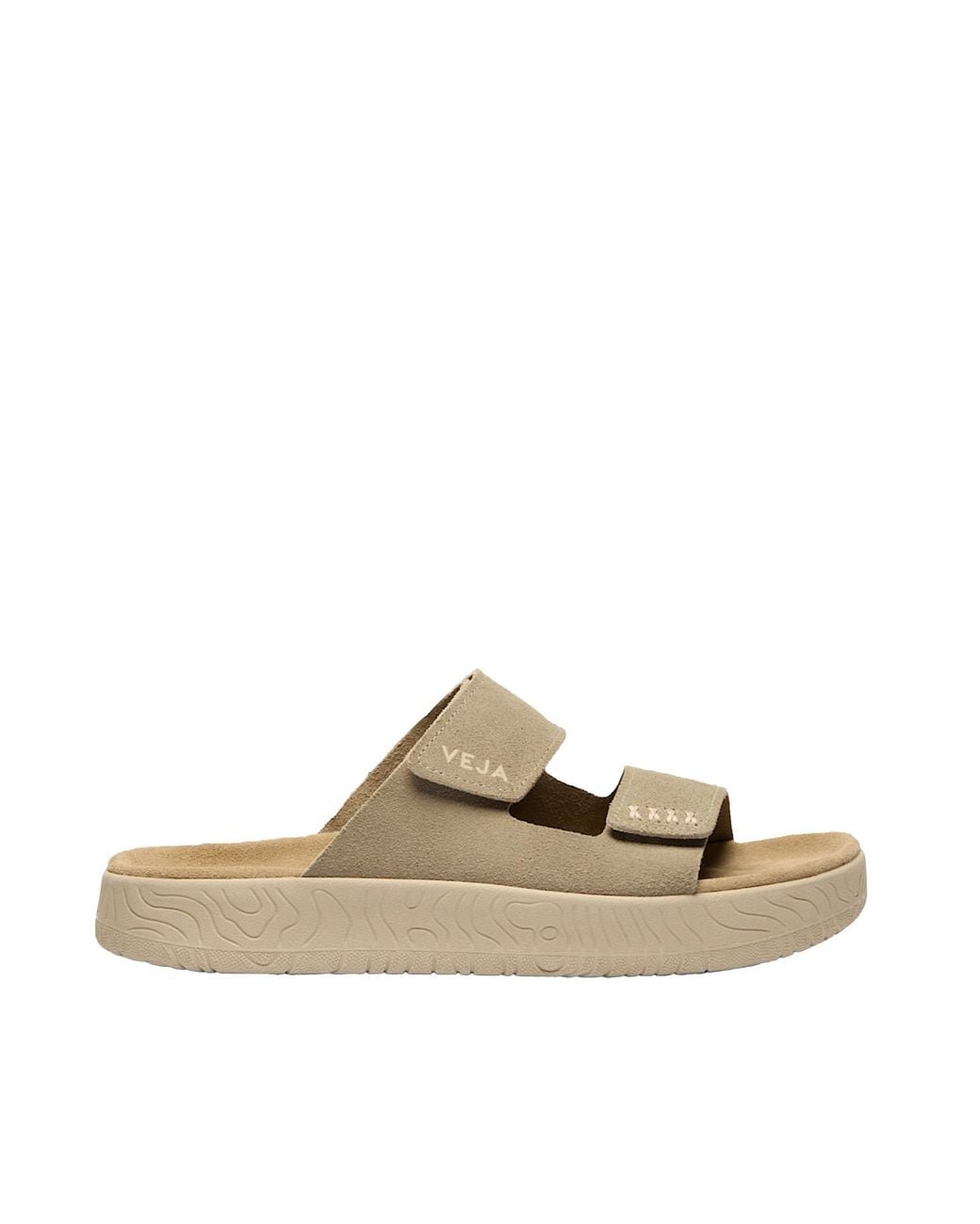 Veja White Sandals Etna Taupe Suede