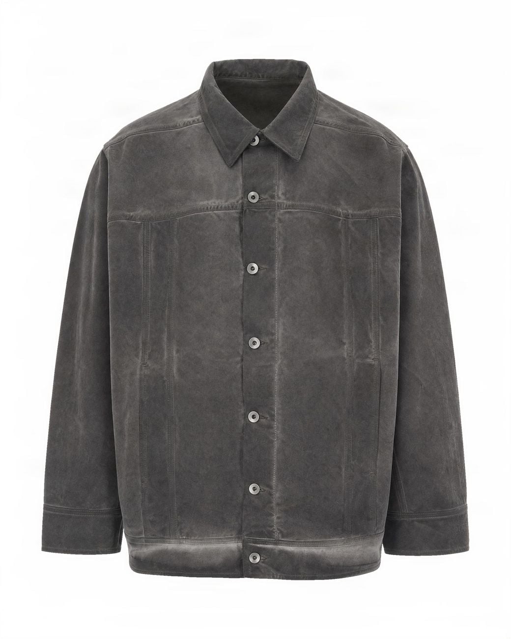Rick Owens Gray Cotton Pocket-Lined Jacket for men
