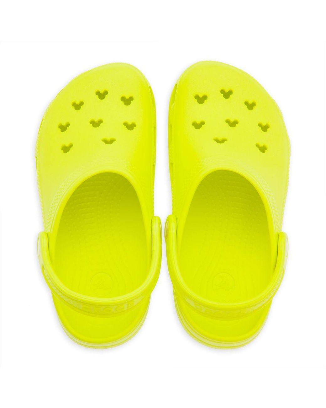 neon yellow crocs