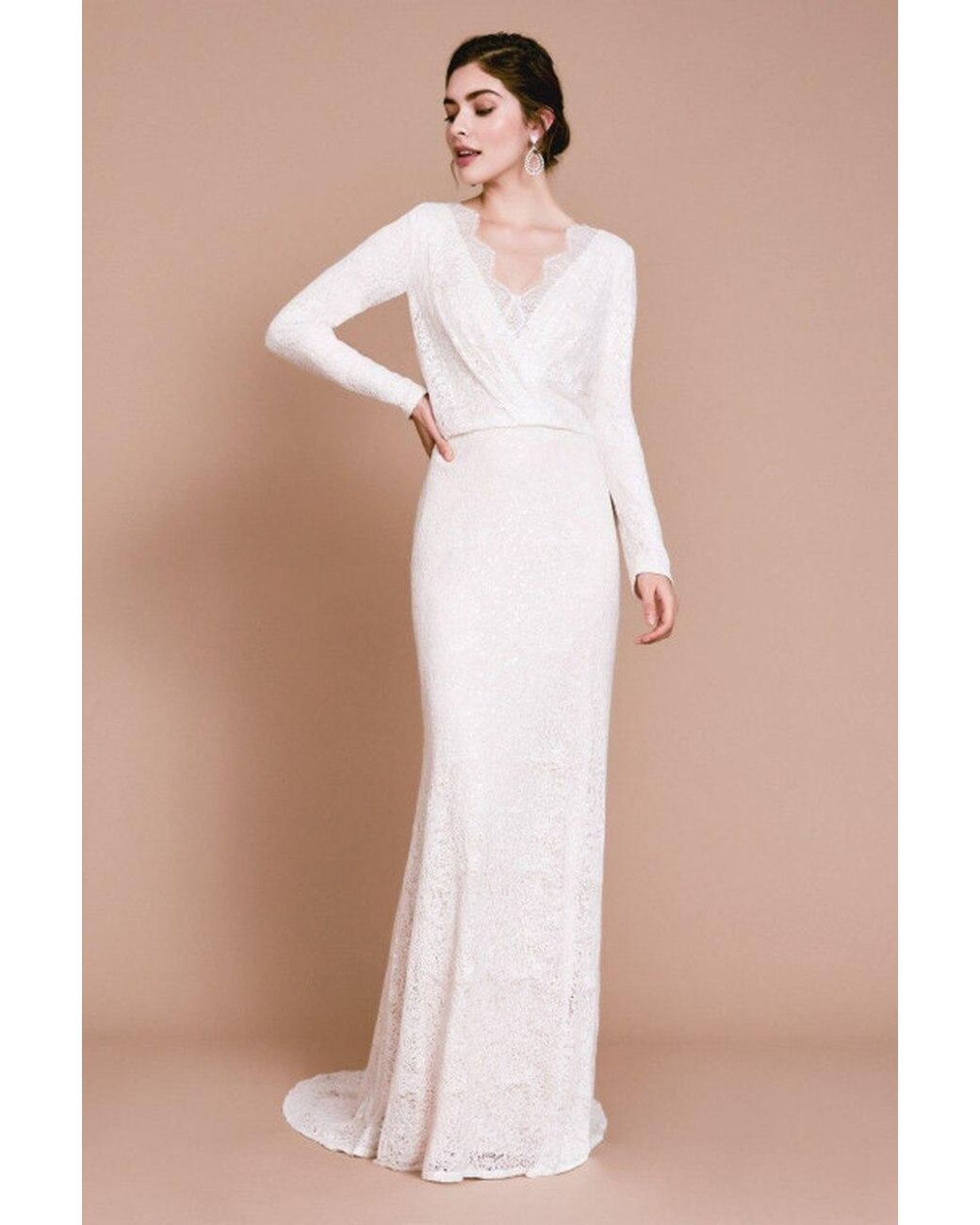 Tadashi Shoji Renie Blouson Sleeve Gown 