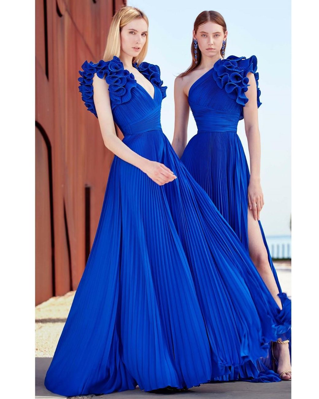 Elie saab chiffon hot sale dress