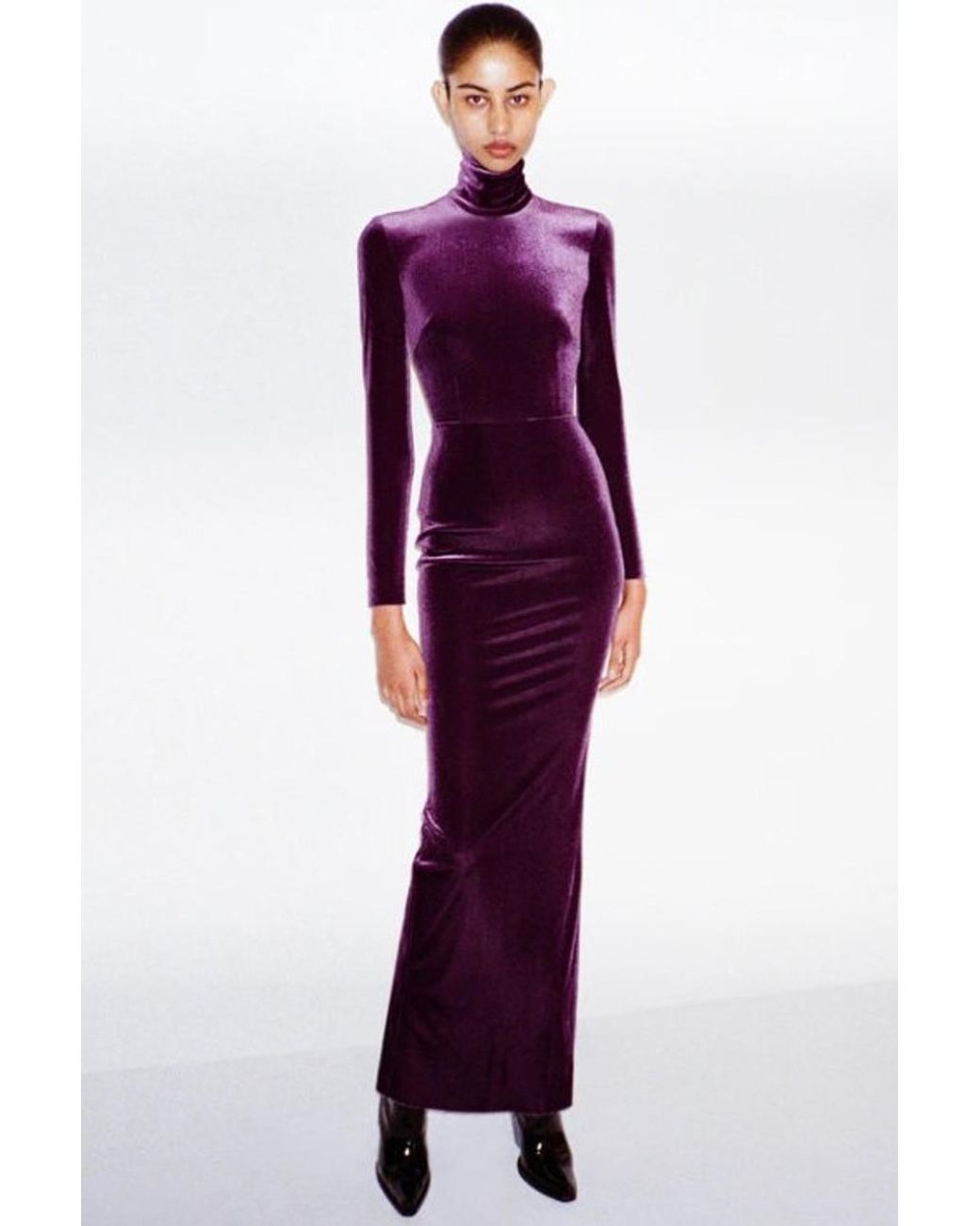 Alex Perry Tierney Velvet Turtleneck 