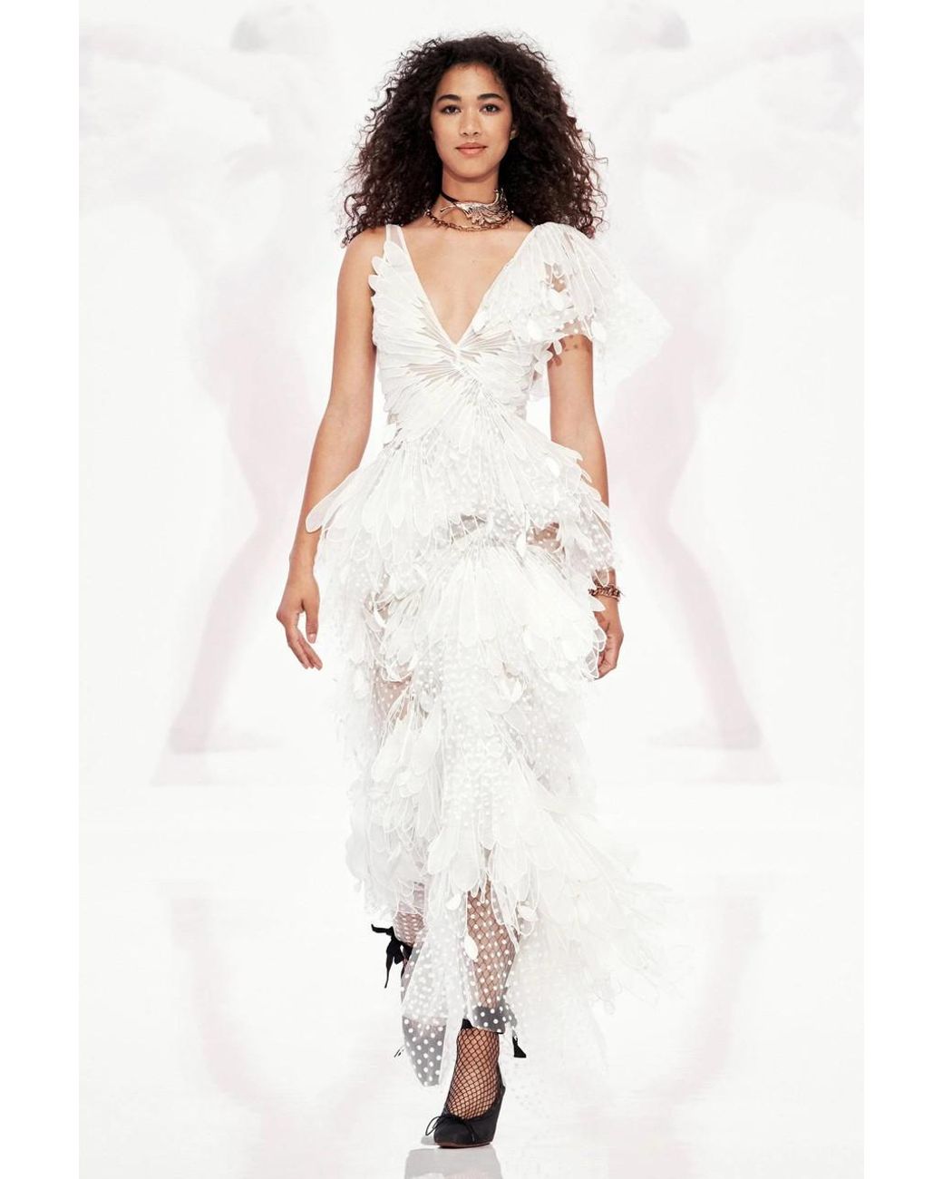 Zimmermann Rhythmic Fluted Gown Lyst