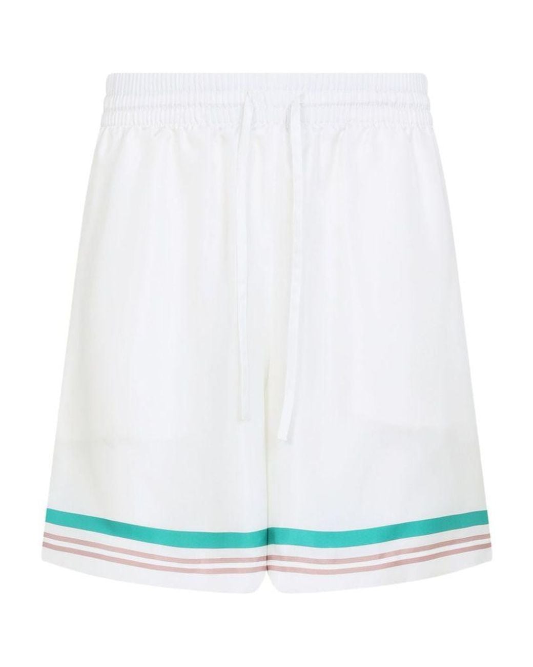 Casablanca White Drawstring Shorts for men