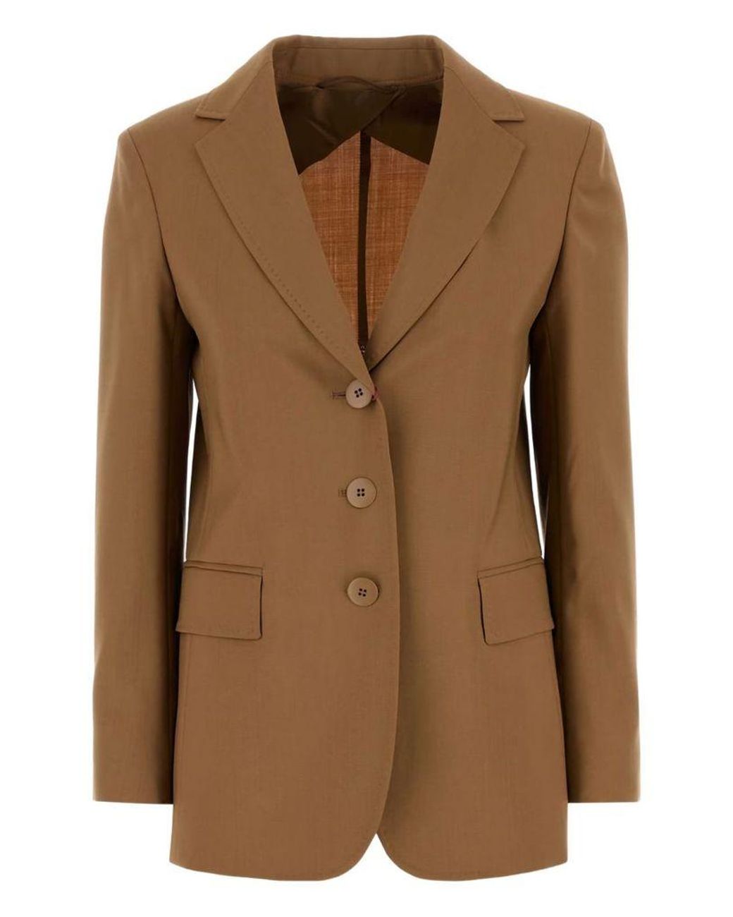 Max Mara Brown Single-Breasted Blazer