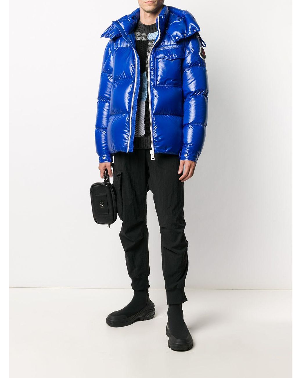 Piumino con effetto lucido da Uomo di Moncler in Blu | Lyst