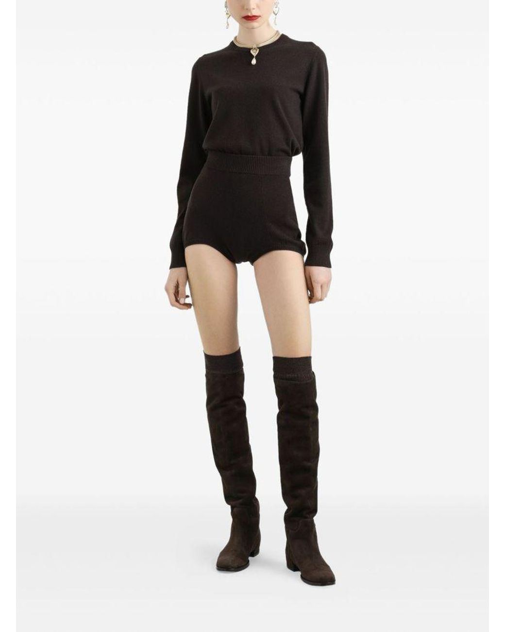 Dolce & Gabbana Black Dolce & Gabbana Cashmere Crewneck Sweater
