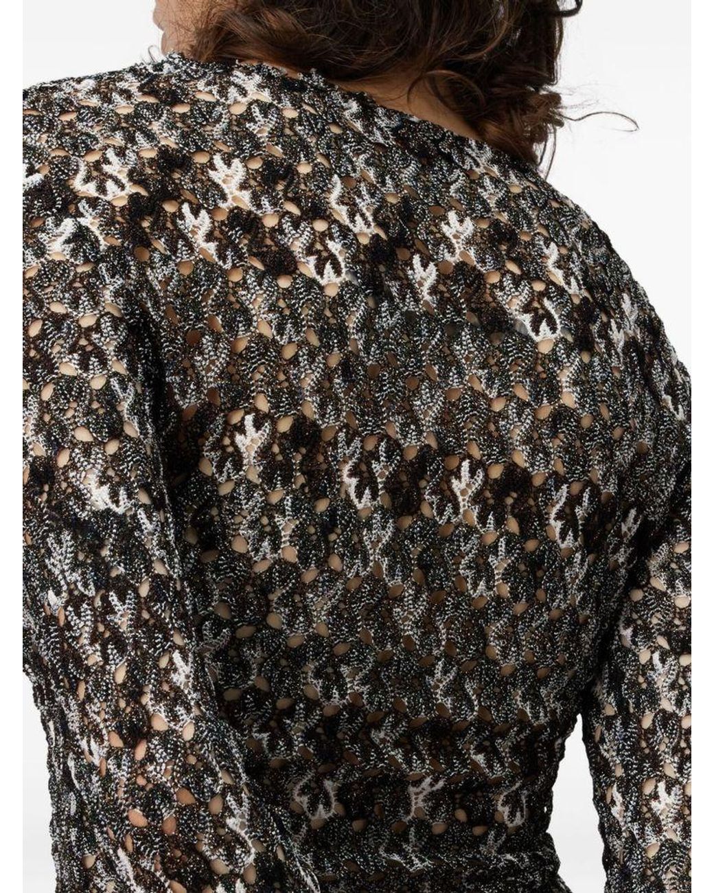 Missoni Black And Lace-Patterned Sweater