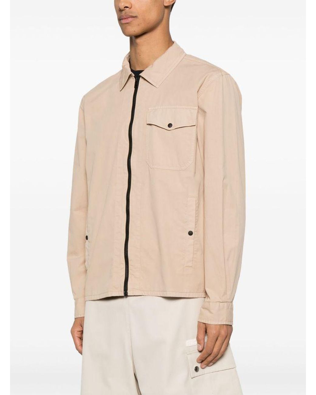 Woolrich Natural Cream Cotton Jacket for men