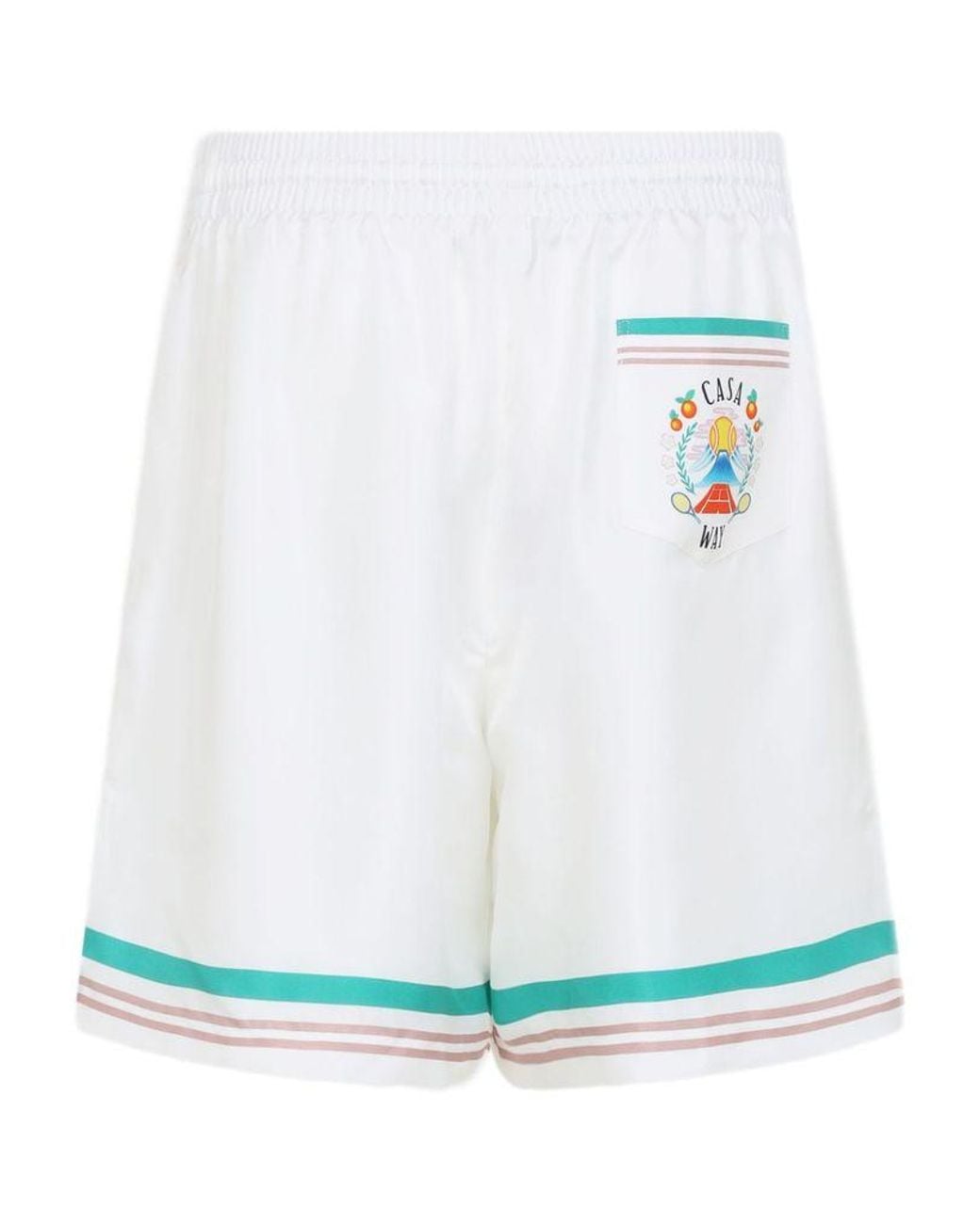 Casablanca White Drawstring Shorts for men